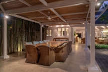 Outdoor dining table